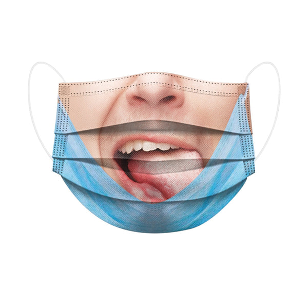 Irvingwad  100 Masks Buy More and Get More, Funny Real 3D Protective Mask