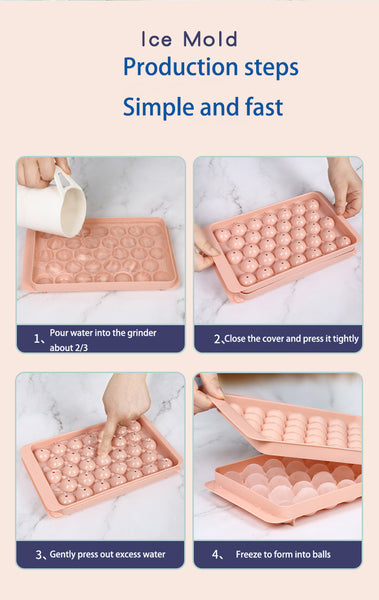 Irvingwad Frozen Ice Cube Mold Creative Homemade Ice Box Home DIY Ice Tray